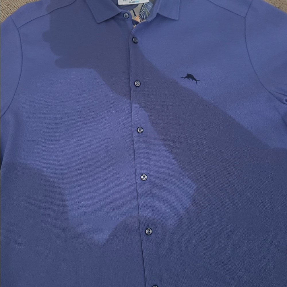 Tommy Bahama IslandZone Purple Button Down Polo